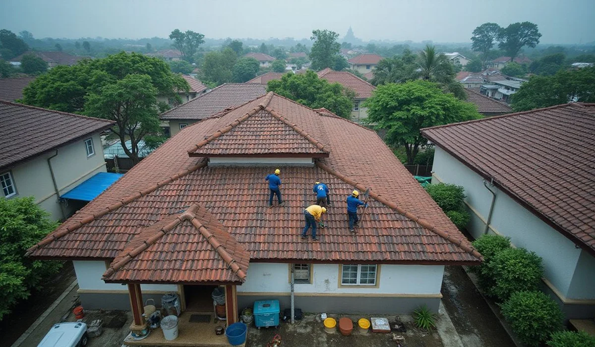 Residential roofs in Cheras